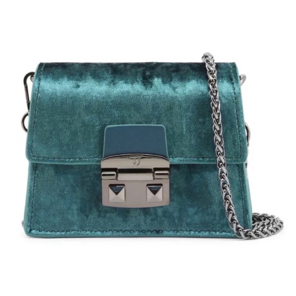 Trussardi Teal Crossbody Bag great velvet sturdy bag